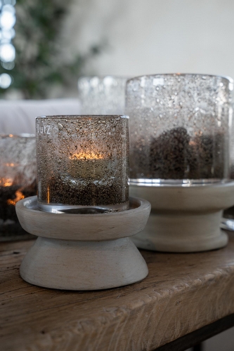 Candle Holder Kenny Authentic Ivory
