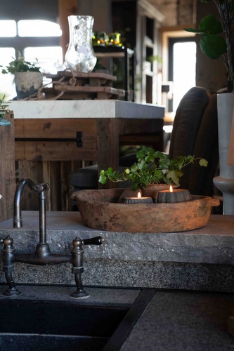 Houten Theelichthouder Ridge - Small Houten Theelichthouder Ridge - Small