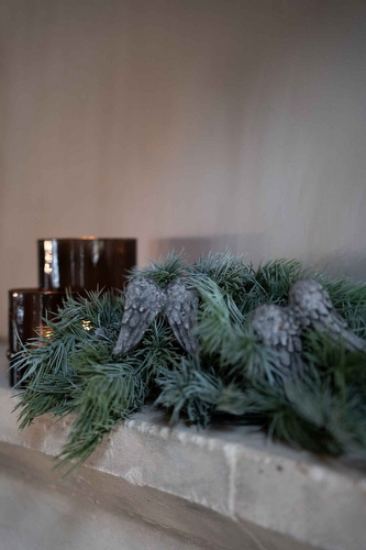 Kerst in Beton - Vleugel Plat Small - Set van 4