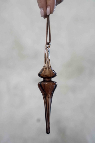 Kerstbal Bruin - Glass Drop 2