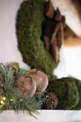Kerstbal Bruin - Mat Iced Large