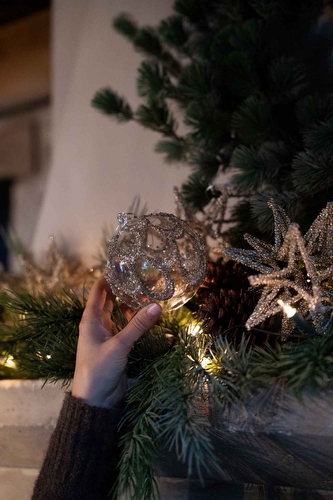 Kerstbal Transparant - Crystal Round