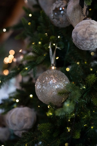 Kerstbal Zilver - Frosted Glow Small