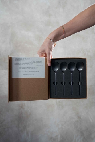 Lepelset Zwart - Set van 4