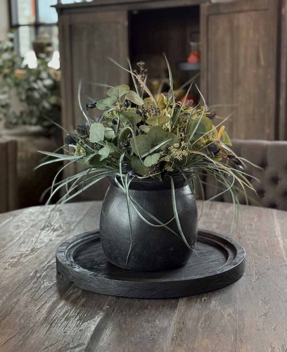 Round Tray Luna - Dienblad Rond Zwart - Gommaire Round Tray Luna - Dienblad Rond Zwart - Gommaire