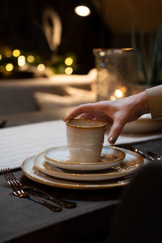 Servies Koffie Kopje Beige - Set van 2