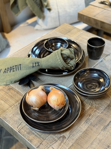 Servies Schaaltje Groot Donkerbruin - Set van 2