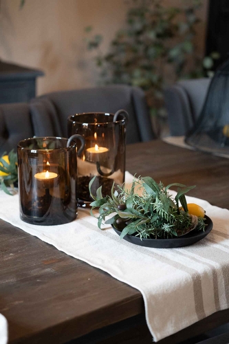 Tafelloper Gestreept Beige