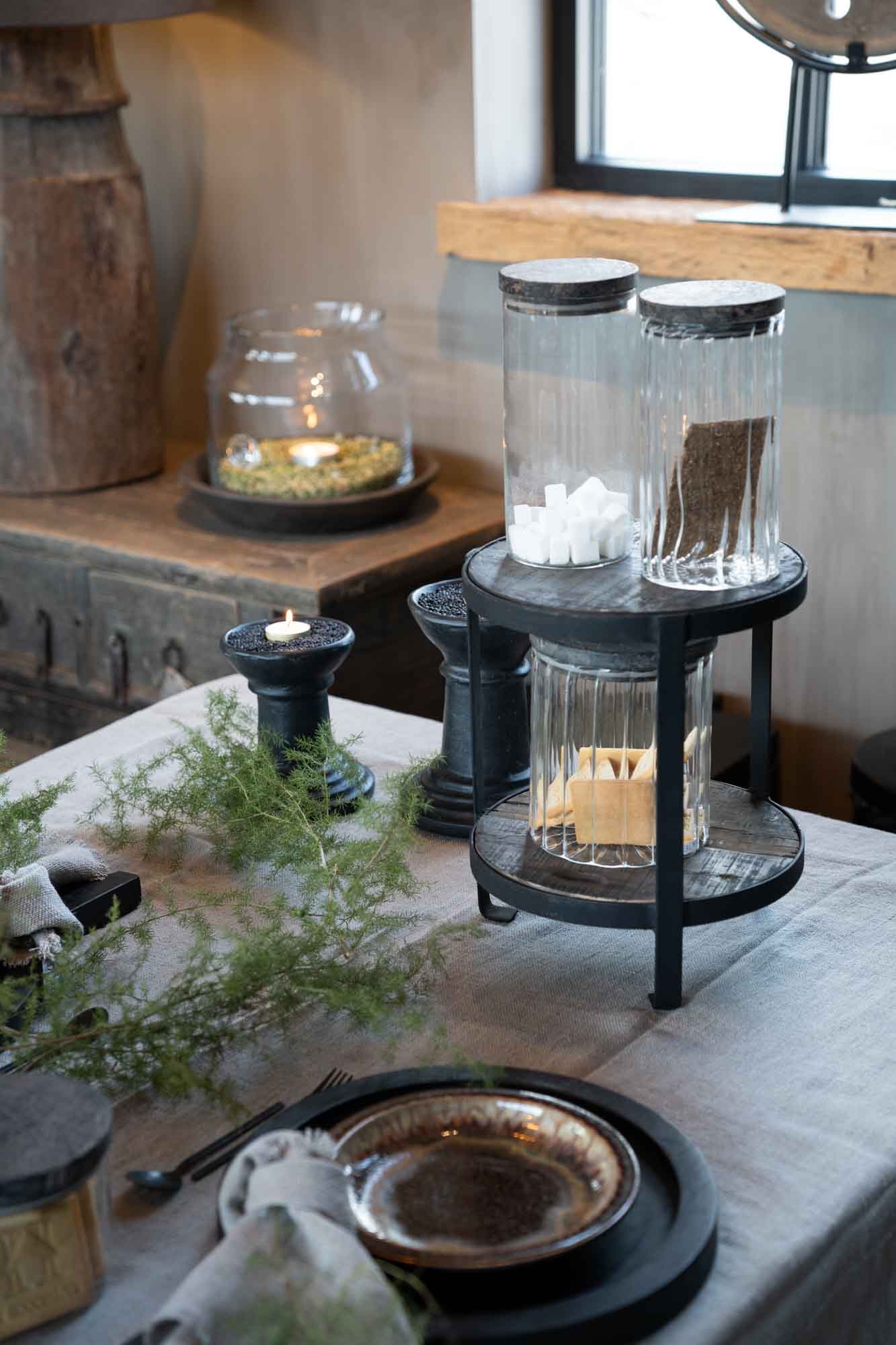 Etagere Hout & Metaal - 2 laags