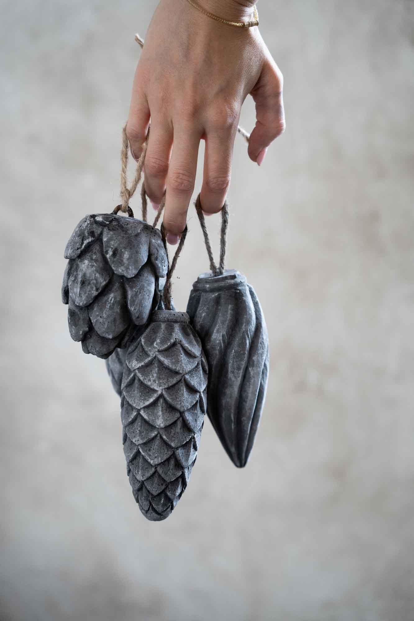 Kerst in Beton - Ornament Assorti Groot - Set van 2