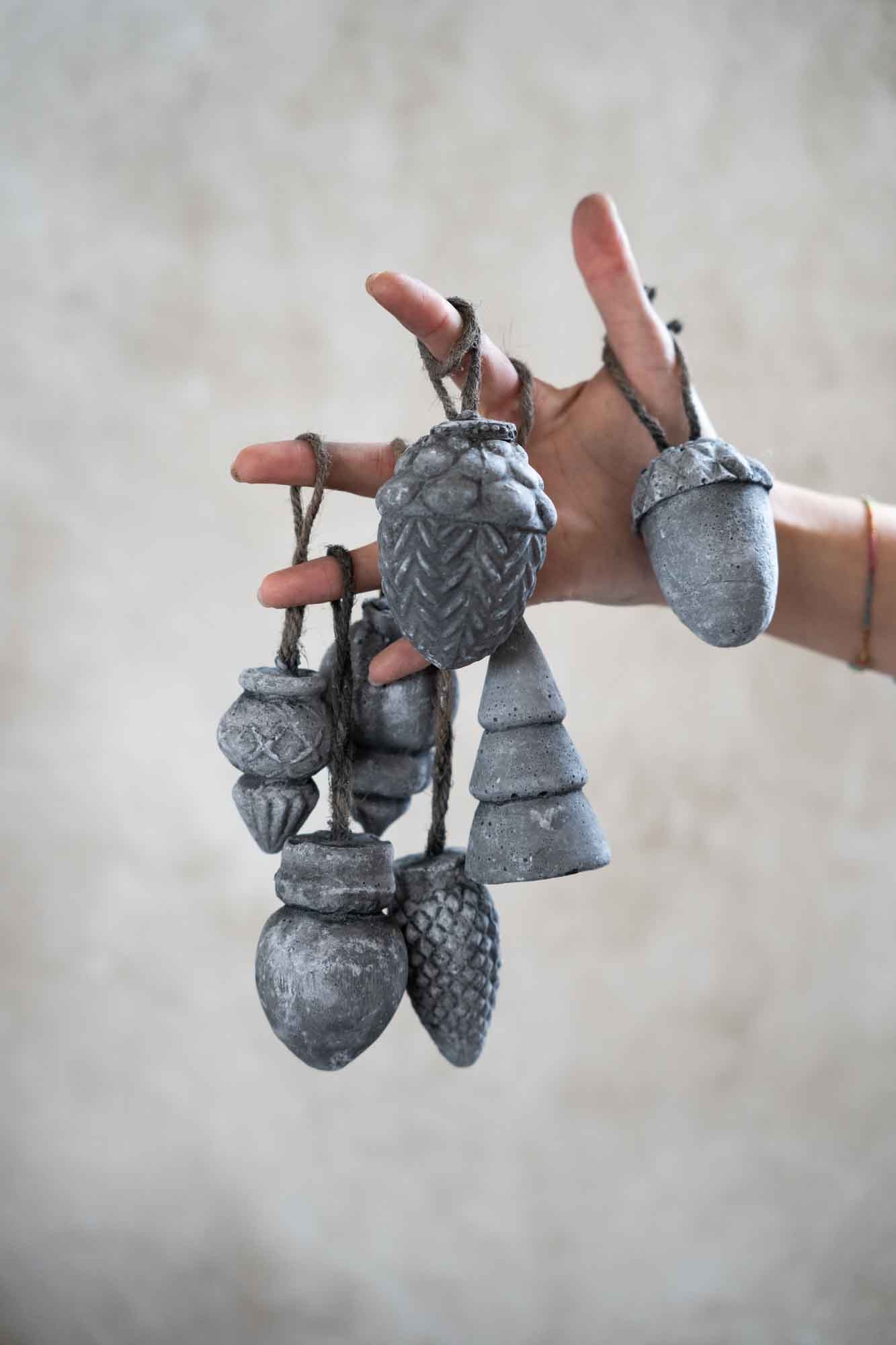 Kerst in Beton - Ornament Assorti Klein - Set van 4