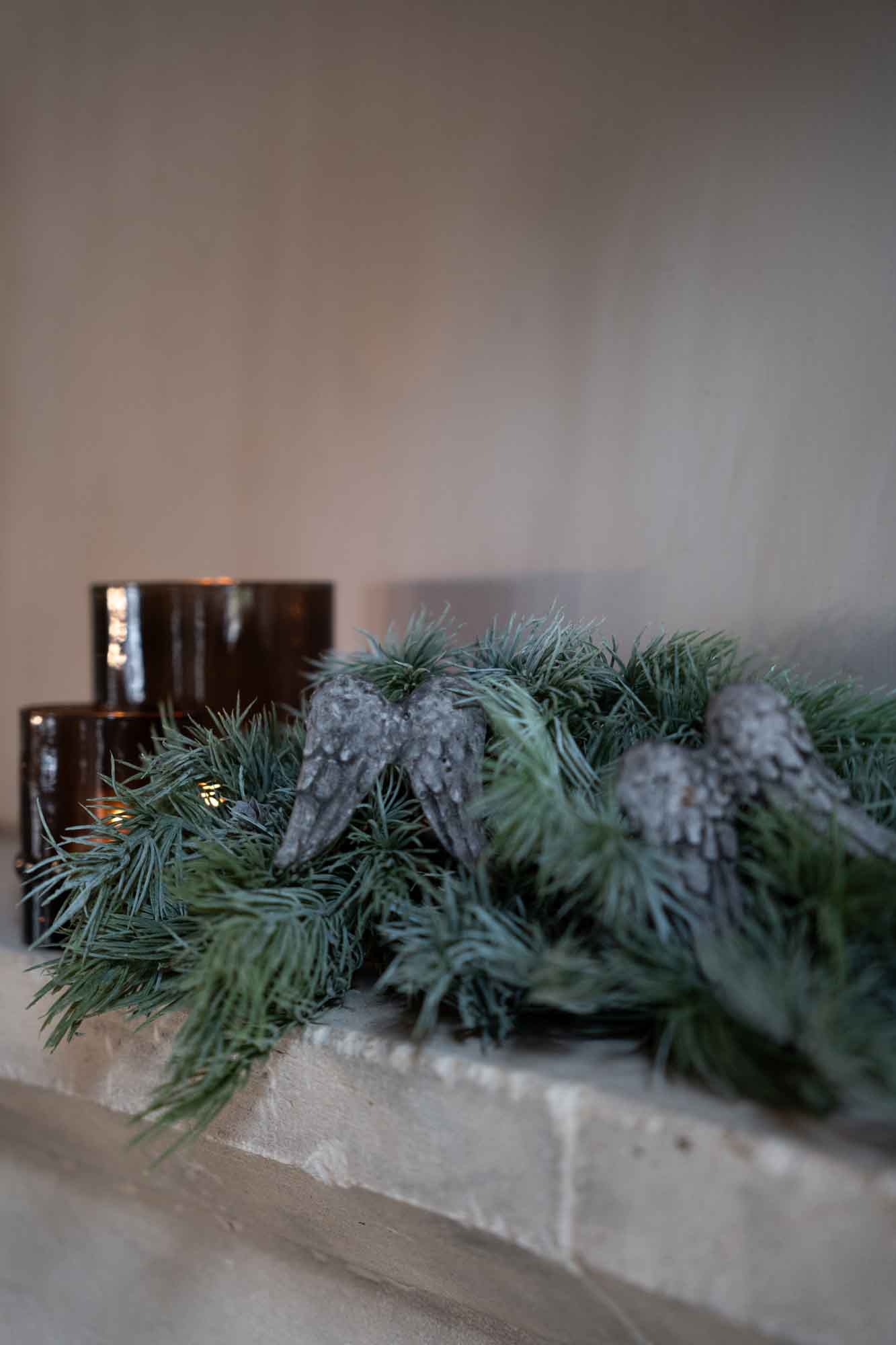 Kerst in Beton - Vleugel Plat Small - Set van 4