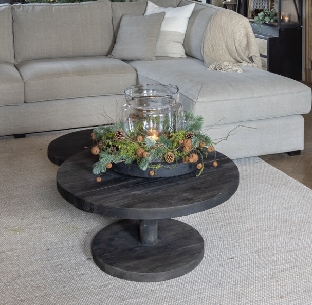 Kerstbel Tak in Roestkleur Large – Set van 2